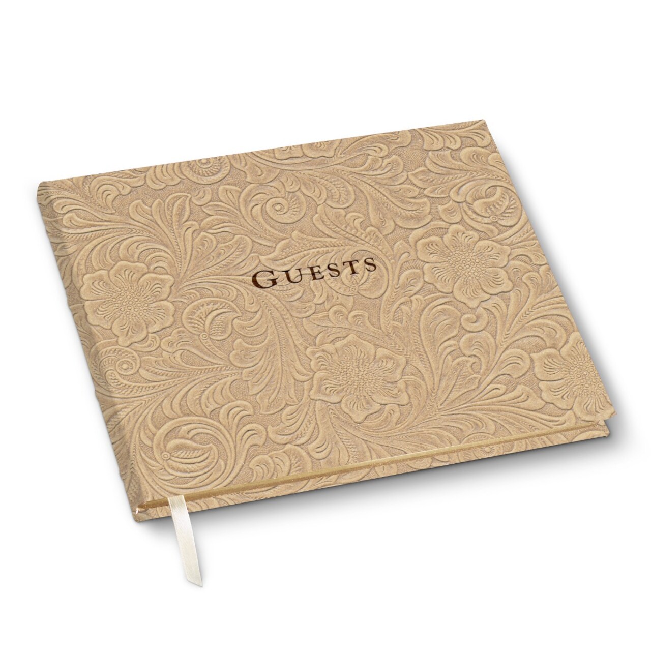 Gallery Leather Birthday Guest Book for Party Celebrations - Hardcover, Bound Leather Sign in Guest Book with 192 Lined Pages for Messages & Photos - 7" x 9"